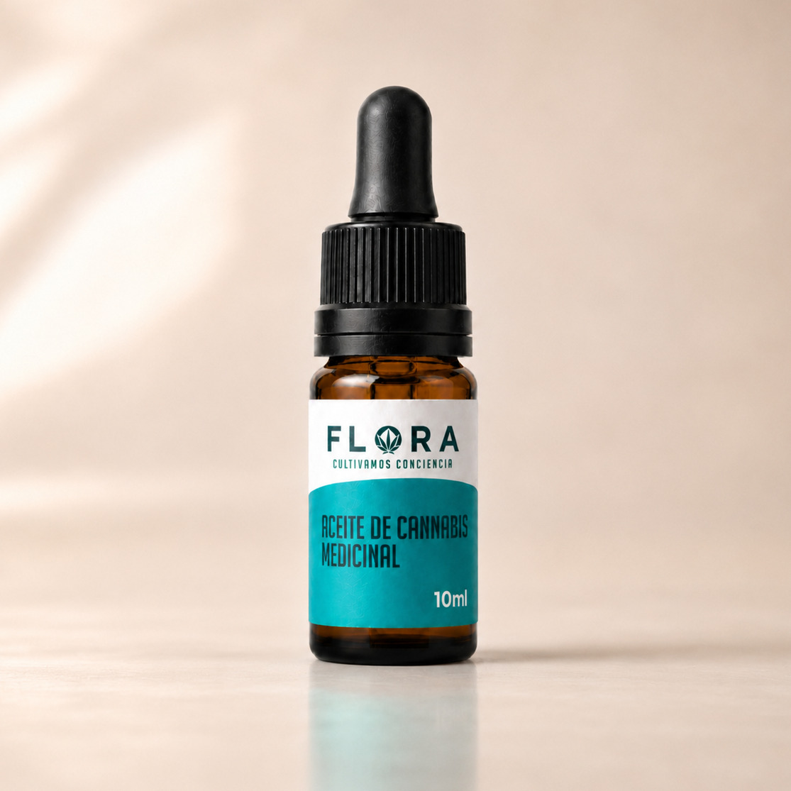 Gotero de aceite de cannabis medicinal Flora Q3, 10 ml